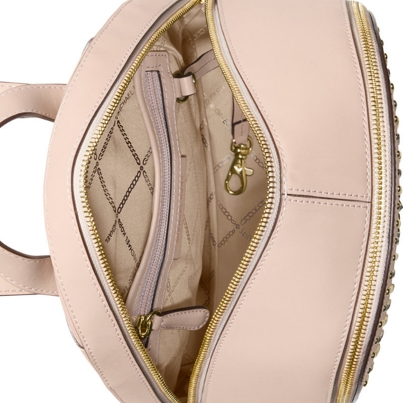 MICHAEL KORS RHEA ZIP PINK/GOLD BAGPACK - Picture 4 of 7